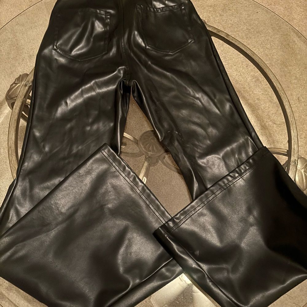 SO Faux Leather Flares